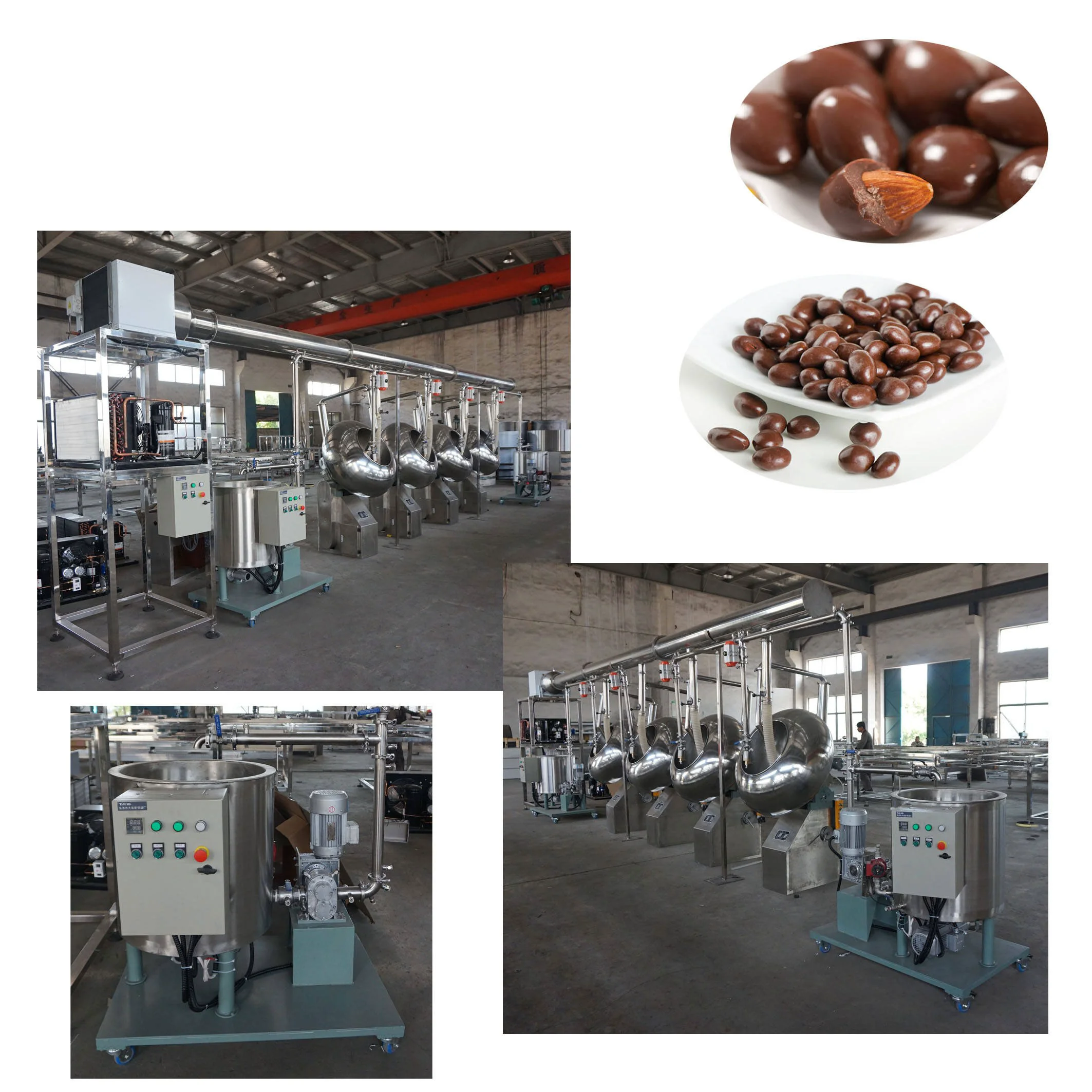 Machine de polissage automatique de chocolat en acier inoxydable de Chine