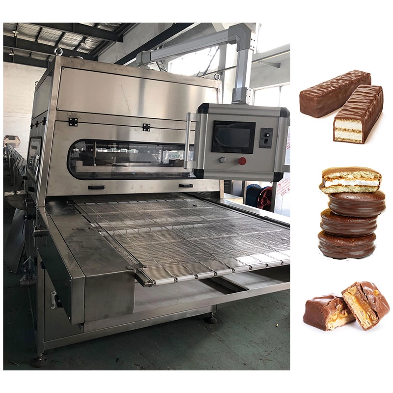 China China Fully Automatic Wafer Chocolate Enrobing Machine Manufactures manufacturer