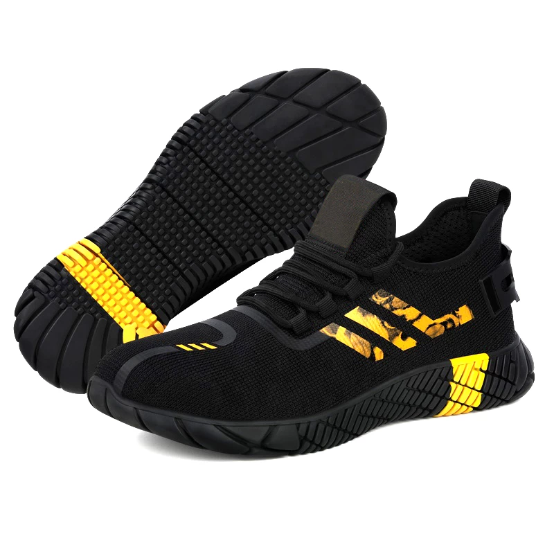 9200 Antideslizante ligero a prueba de pinchazos zapatos de seguridad de moda zapatillas de deporte con punta de acero