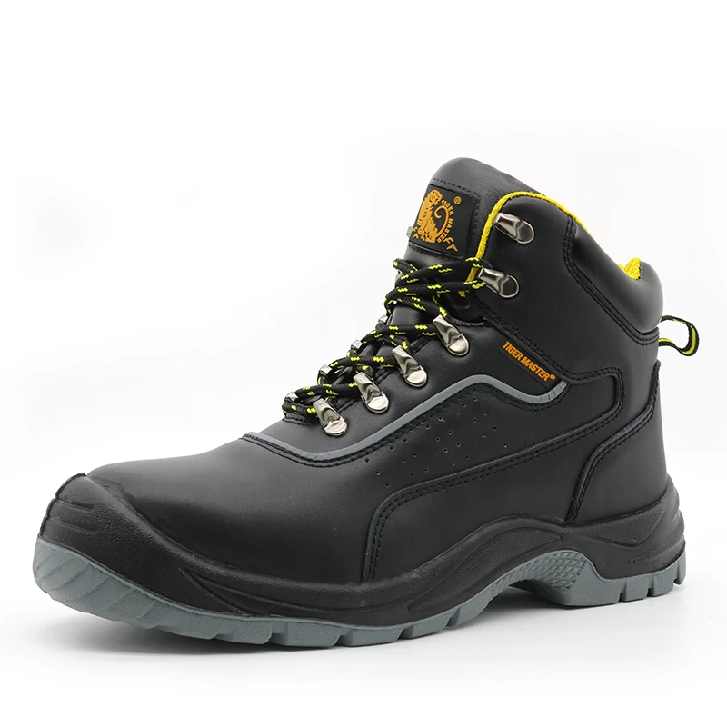 TM021 Non-slip prevent puncture anti static industrial safety shoes mid cut steel toe
