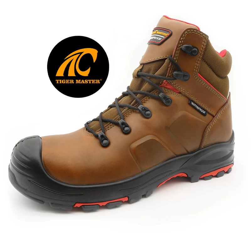 TM105 Anti slip HRO rubber sole composite toe prevent puncture waterproof safety shoe boots