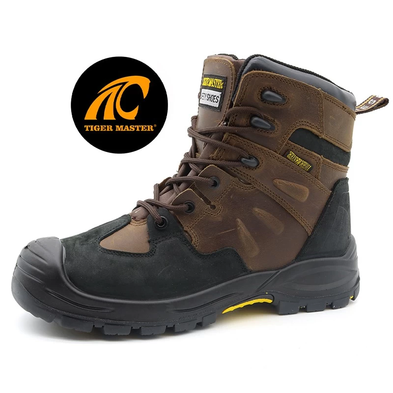 TM134 термостойкая резиновая подошва со стальным носком предотвращает прокол защитных ботинок для нефтяной промышленности для мужчин