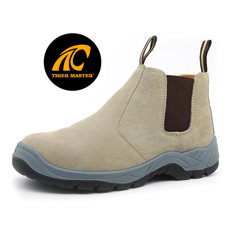 TM033-1 Anti slip pu sole steel toe는 끈이없는 펑크 탄성 밴드 저렴한 안전 신발을 방지합니다.