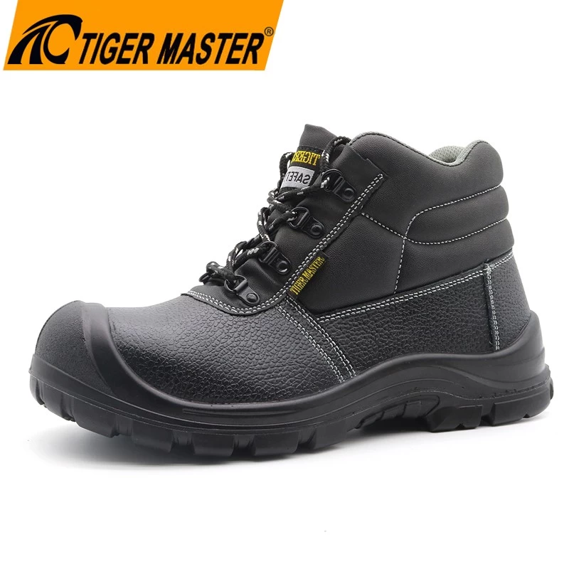 TM066 CE anti slip oil resistant pu sole prevent puncture steel toe safety boots for men