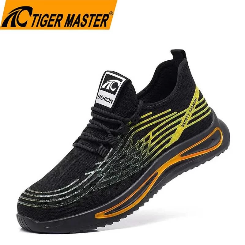 TM3056 Non slip PU sole light weight steel toe sneaker safety shoes fashion