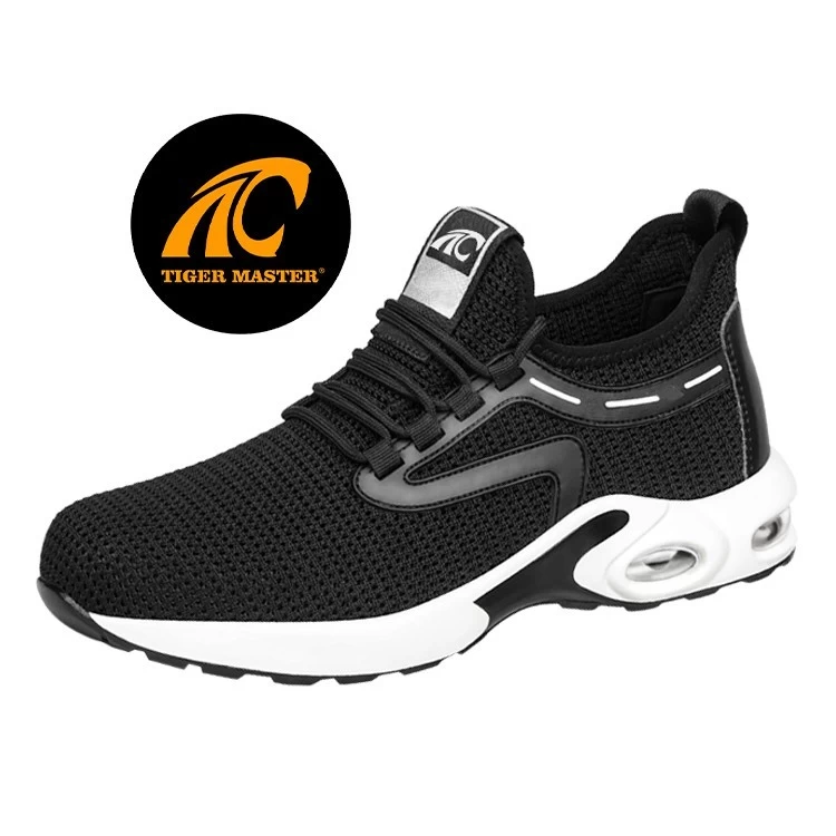 TM3076 Zapatos de seguridad deportivos ligeros y transpirables con punta de acero resistente al aceite y al deslizamiento para hombres
