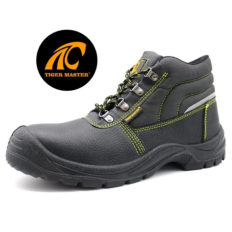 TM024 Черная противоскользящая мужская промышленная защитная обувь со стальным носком, устойчивая к проколам