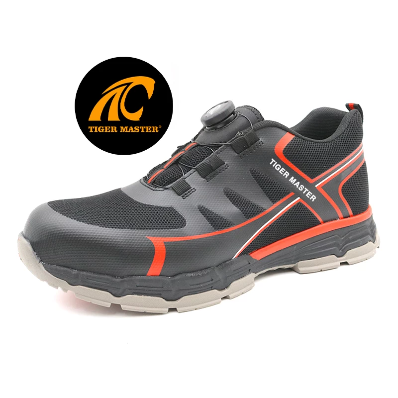 TM285 Zapatos de seguridad deportivos de moda con punta compuesta y sistema de bloqueo rápido para unisex