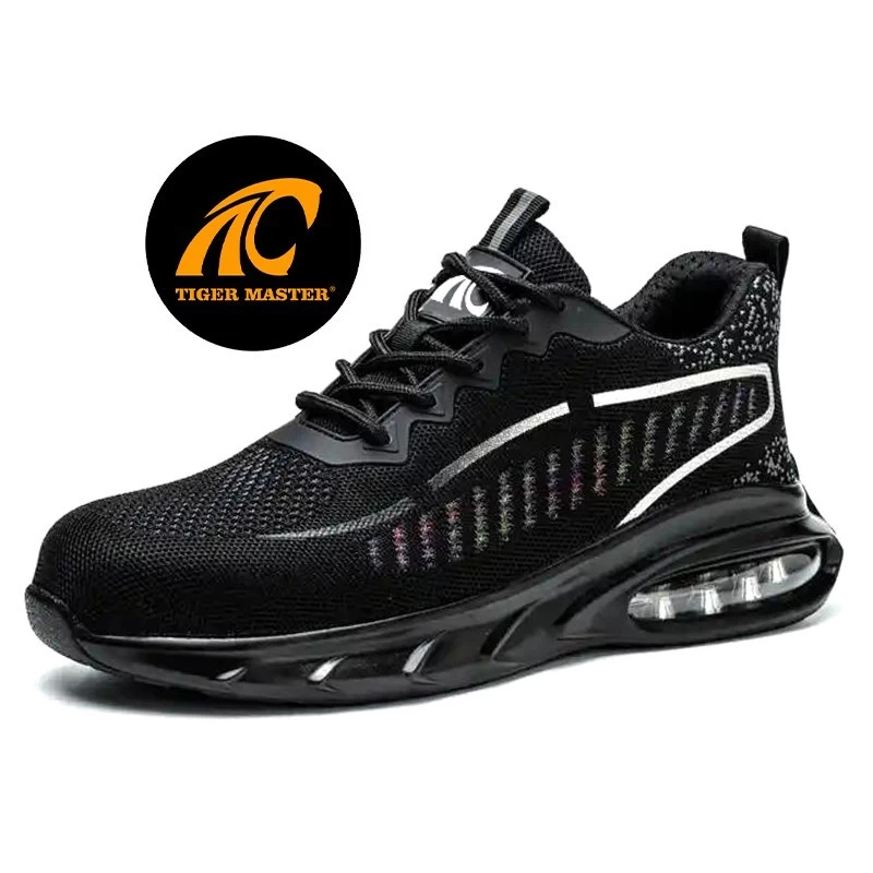 TM3149 Chaussures de sport de sécurité antidérapantes à coussin d'air et embout en acier pour hommes