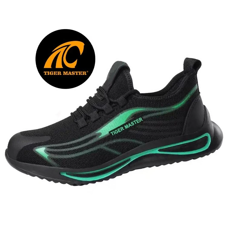 TM3152 Zapatos de seguridad deportivos antideslizantes con punta de acero y resistencia al aceite para hombre