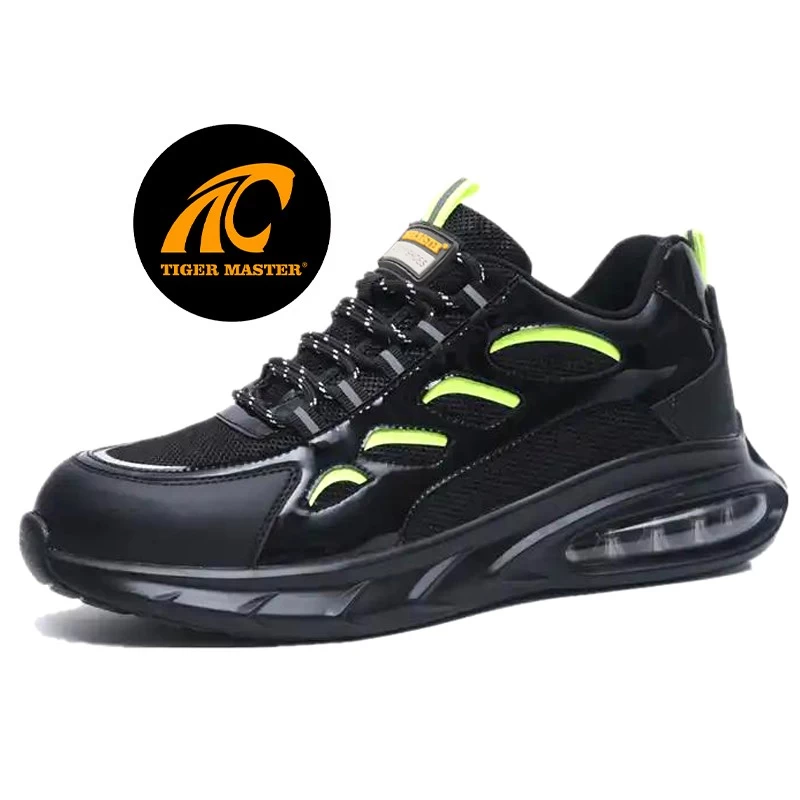 TM3157 Zapatos de seguridad deportivos de moda con amortiguación de aire y punta de acero