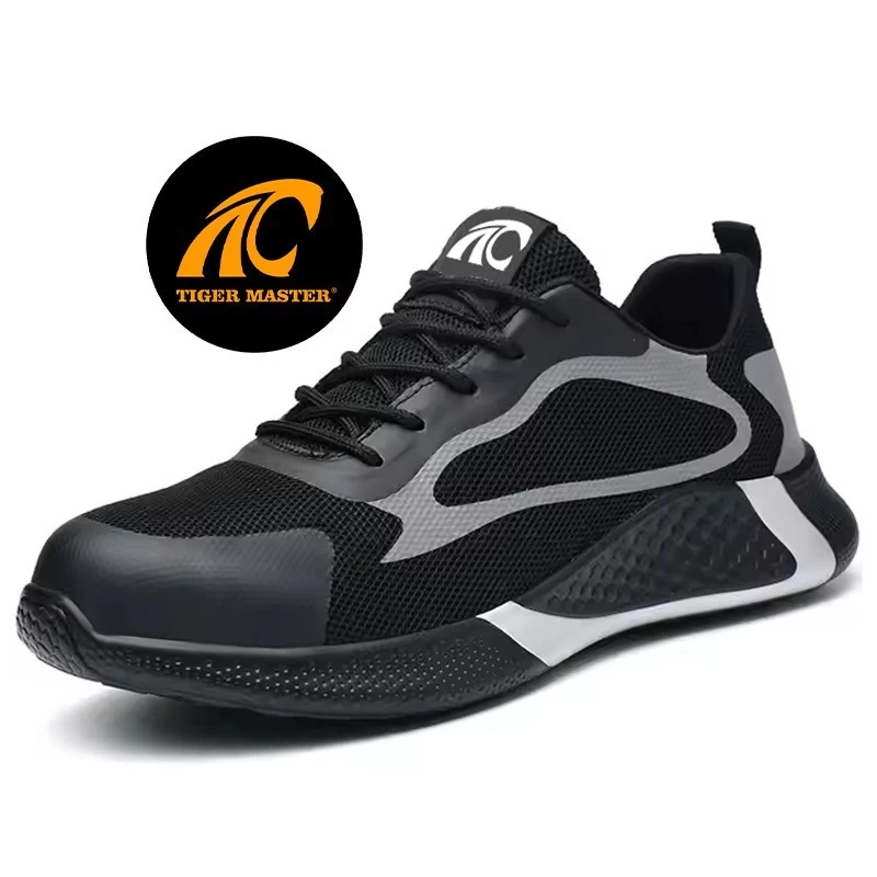 TM3161 Zapatos de seguridad de zapatillas de deporte con punta de acero antipinchazos y suela de EVA suave para hombres