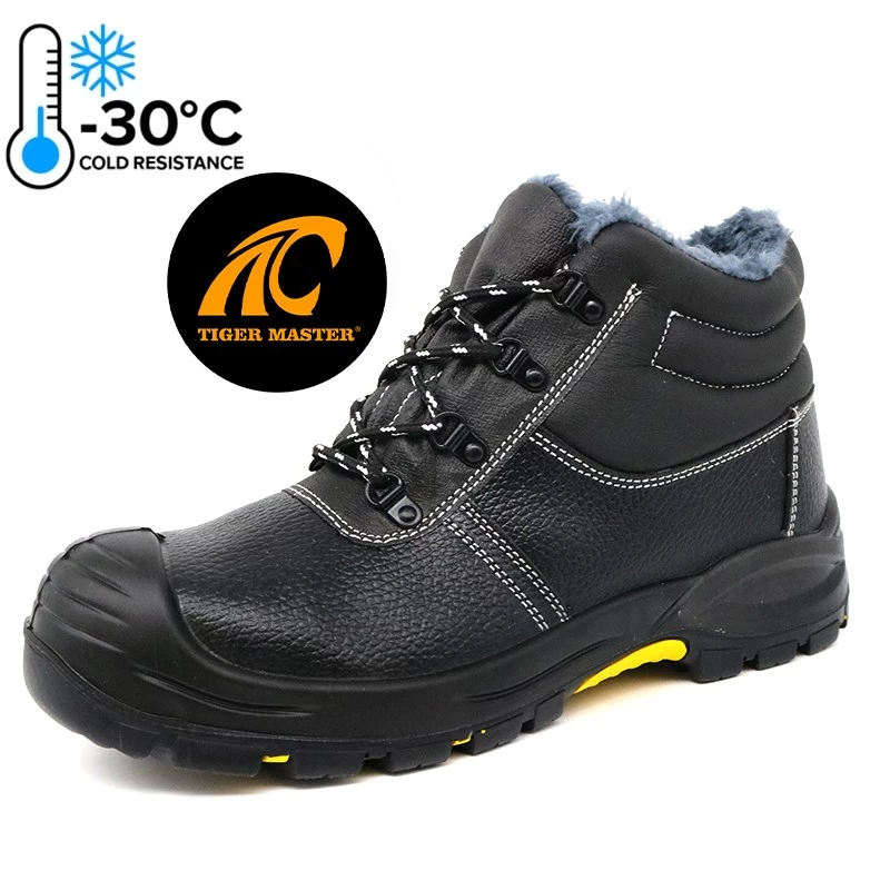Chaussures de sécurité d'hiver à bout composite pour hommes, semelle extérieure en caoutchouc résistante au froid TM148