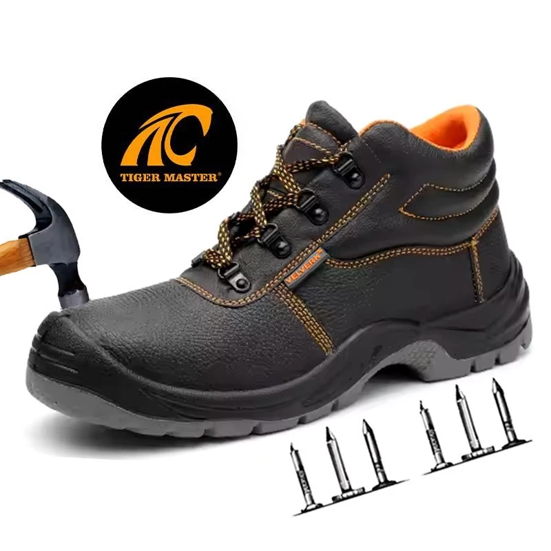 HS1030 biqueira de aço resistente ao deslizamento de óleo preço barato sapatos de segurança masculinos para indústria