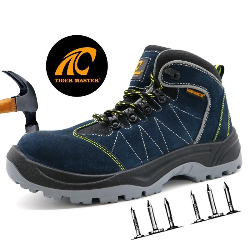 TM235 Fiberglass toe puncture proof workshop safety shoes for men