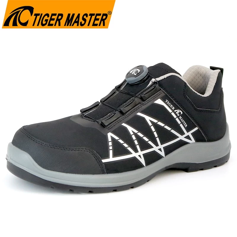 China TM2007 Sapatos de segurança masculinos com sistema de trava giratória em fibra de vidro fabricante