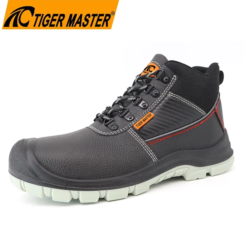 TM3337 Steel Toe Steel Mid-sole Leather Construction Safety Shoes for Workers