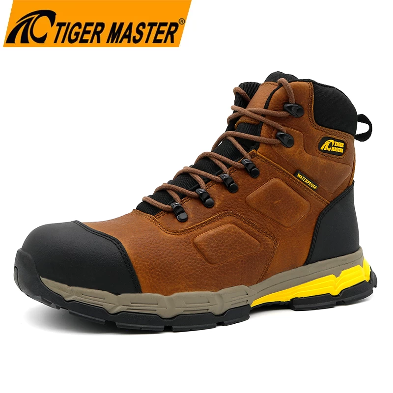 TM198 High Quality Fiberglass Toe Waterproof Safety Boots for Oil Gas Industry