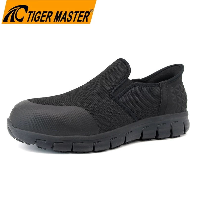 China TM2022 Slip-ins novos sapatos de segurança anti-deslizamento com dedo do pé de fibra de vidro para logística fabricante
