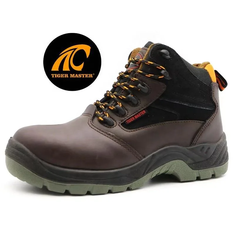 TM3272 Anti Slip Leather Lining Steel Toe Puncture Proof Safety Shoes for Construction
