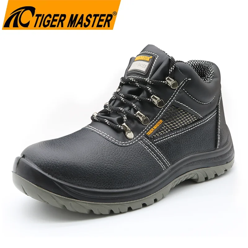 TM003 oil water resistant antistatic steel toe prevent puncture leather industrial safety shoes