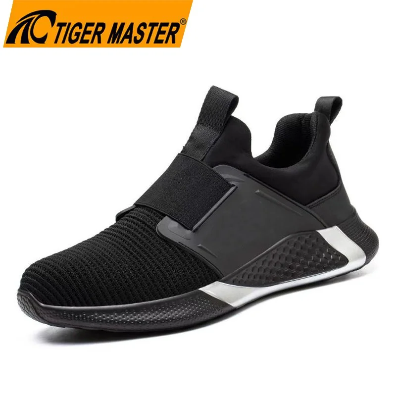 Chaussures de sécurité de sport noires, antidérapantes, à bout en acier, anti-perforation, légères, TM3391
