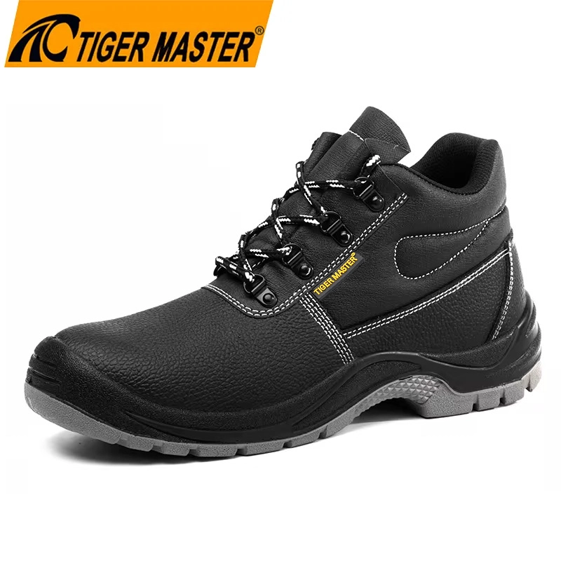 TM3410 Anti-slip Steel Toe Puncture-proof Leather Work Safety Boots for Construction