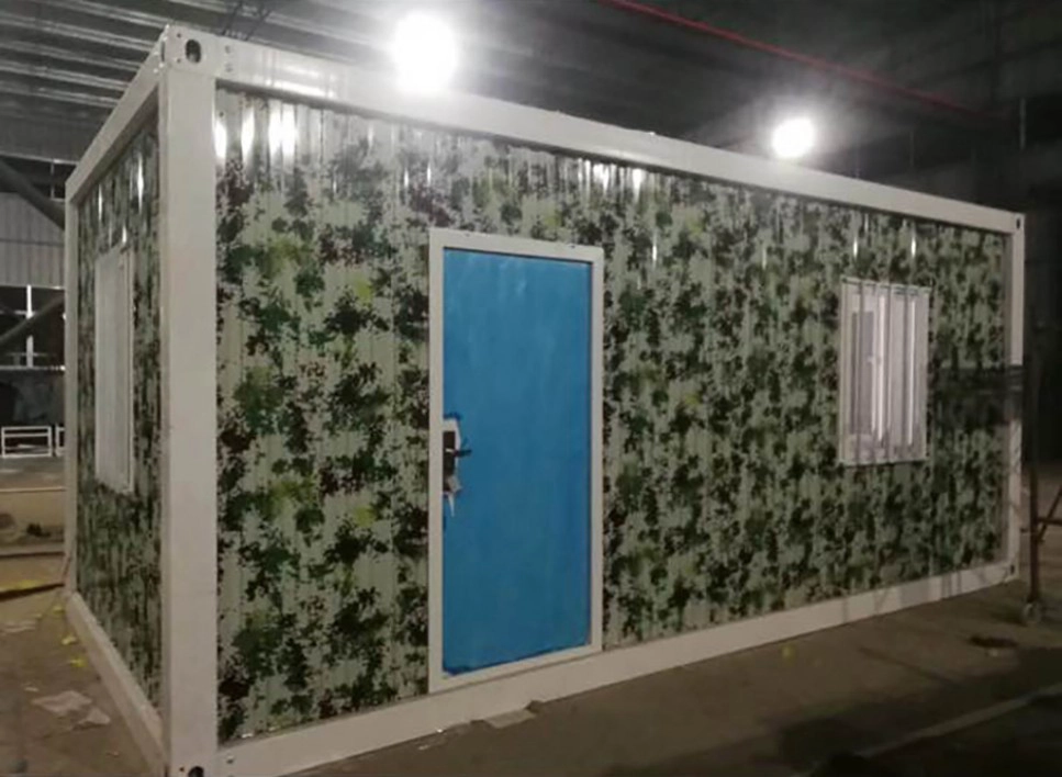 Portable Camo Container House, Waterproof Prefabricated Field Camp Container Living Unit