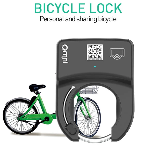 China Omni Mode C Dockless Bicycle E-bike Sharing Lock met QR-systeem GPS-tracking fabrikant