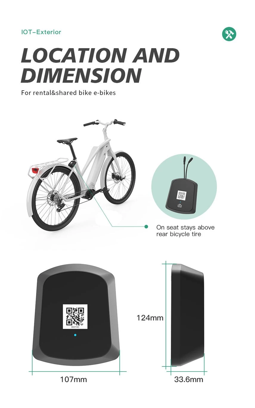 M136 IoT Device Bicycle Sharing System For Rental Bikes E-bikes QR Unlock and Lock With GPS Tracking System