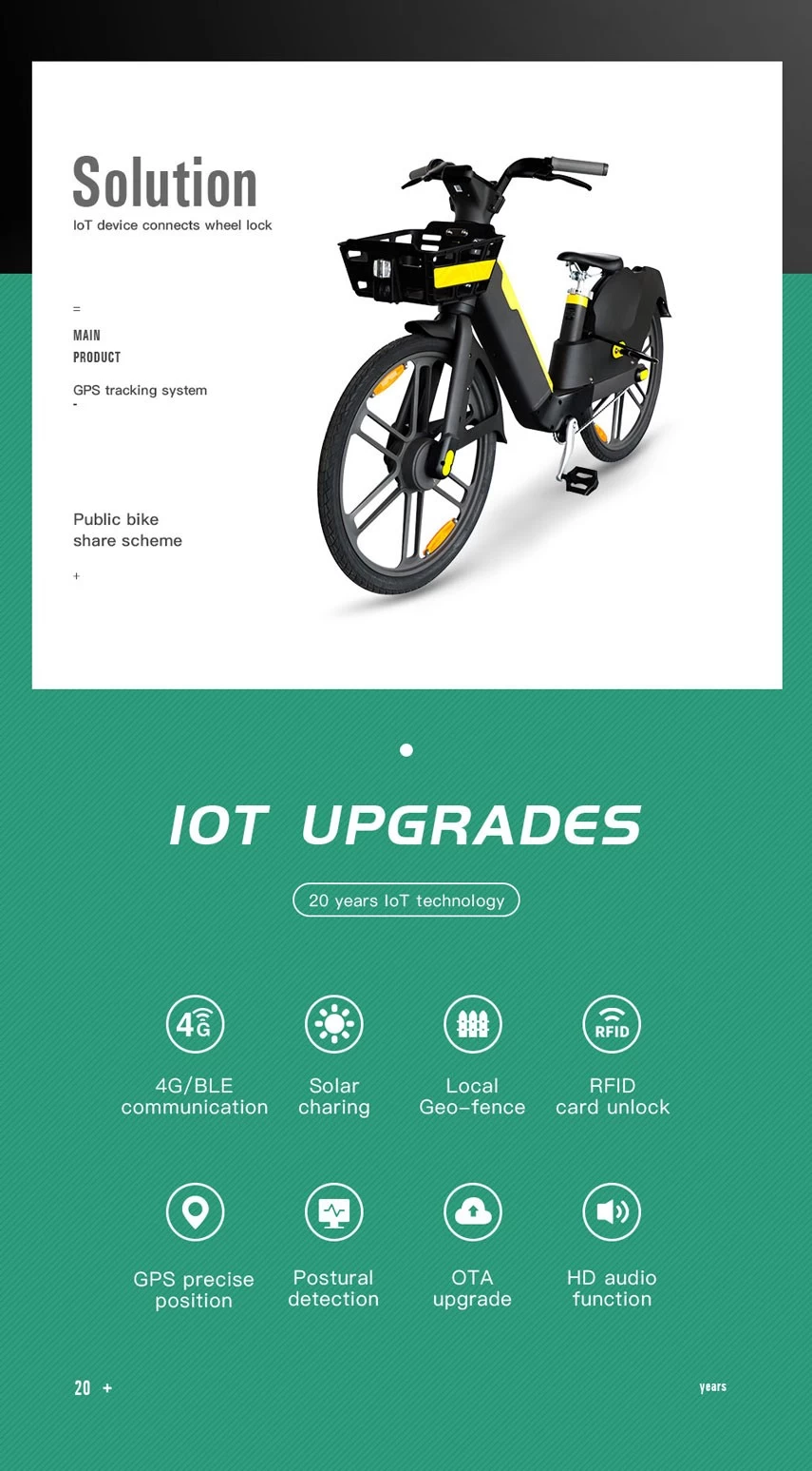 M136 IoT Device Bicycle Sharing System For Rental Bikes E-bikes QR Unlock and Lock With GPS Tracking System