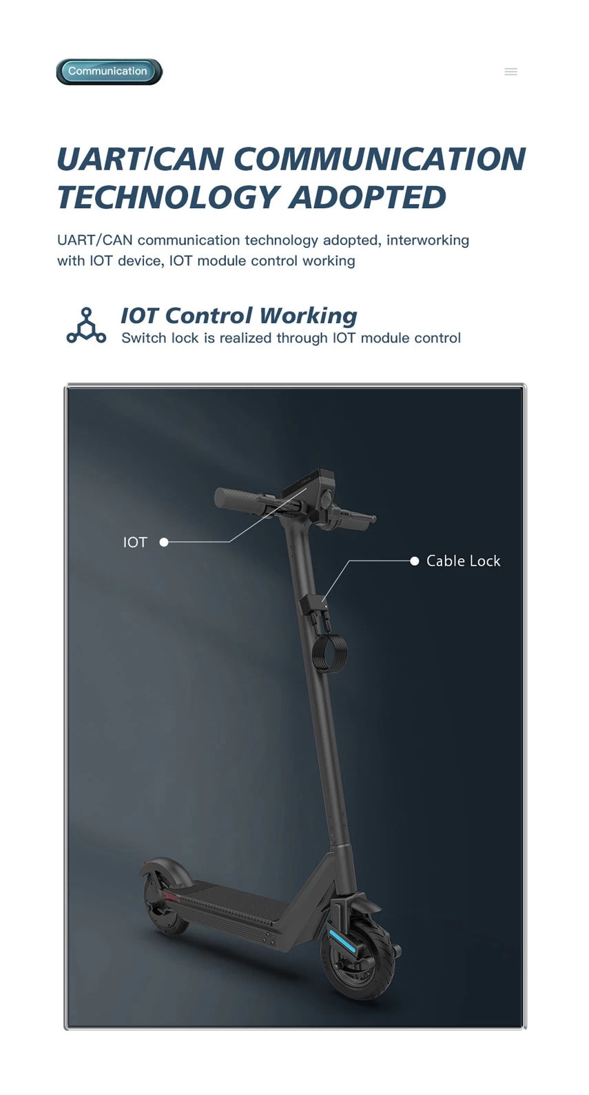 Cable Lock Interconnected with IoT Device for Anti-theft Sharing Scooter