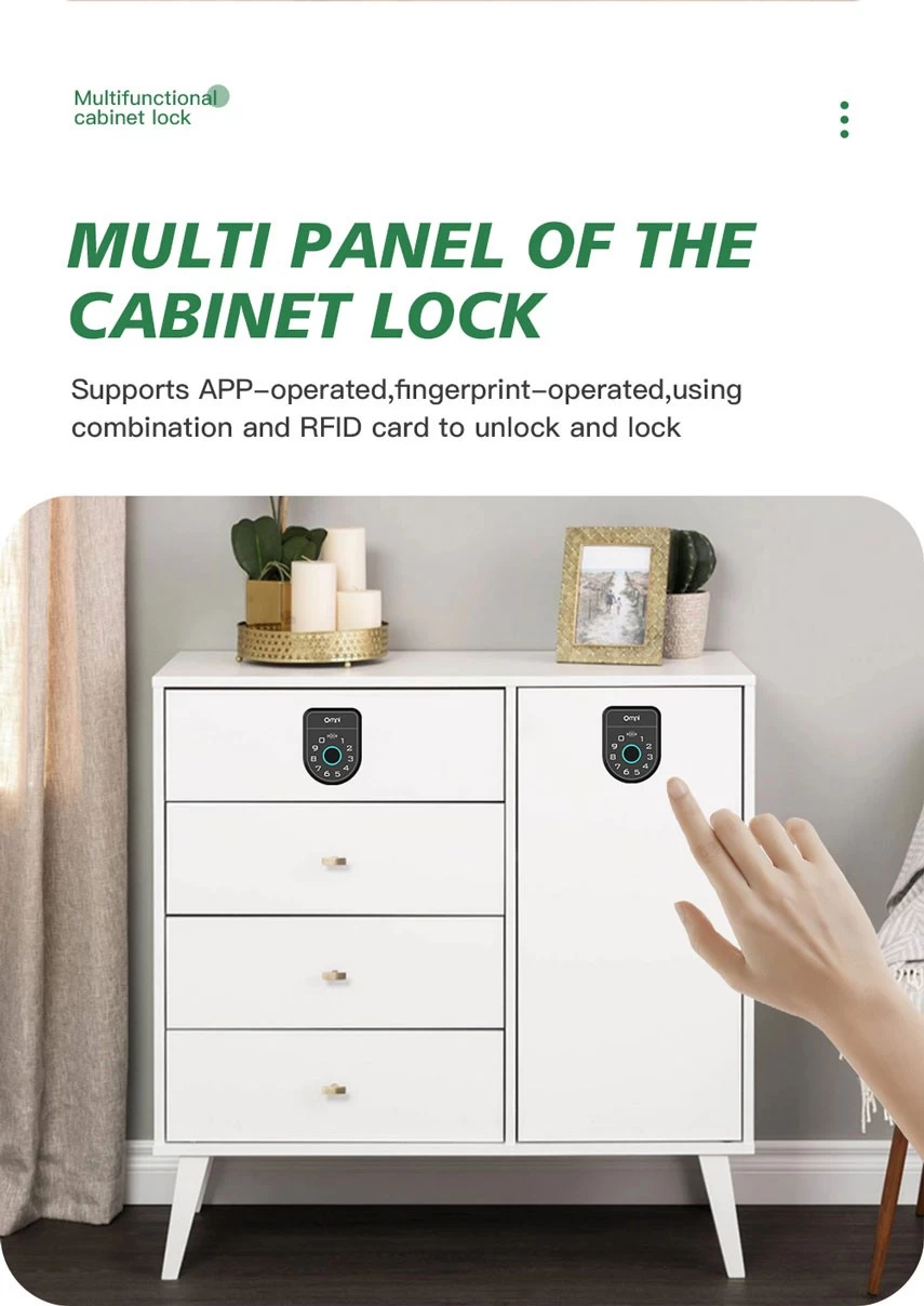 Omni No Drilling Keyless Cabinet Locks for Cabinets Drawers Safety Box