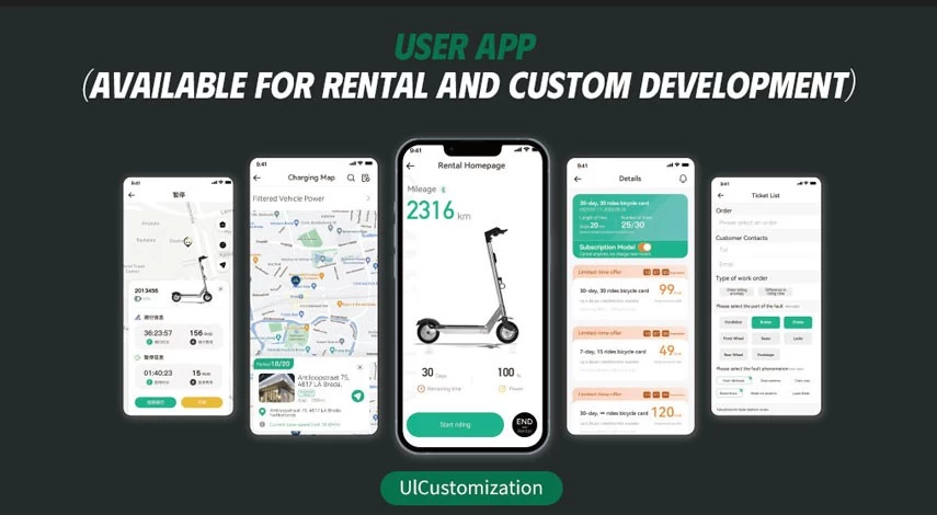 electric scooter with digital display