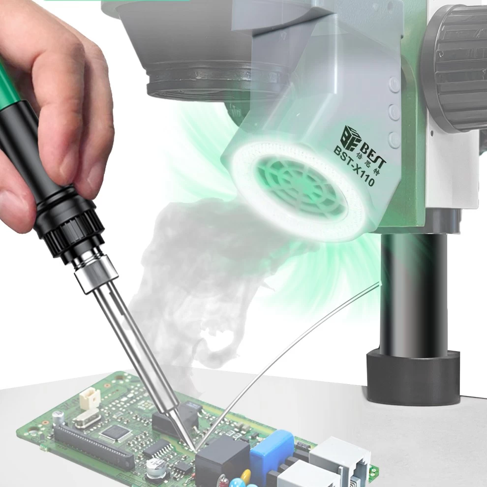China Fábrica de dispositivos para fumar LED de microscópio, fabricante de ferramentas de reparo de celular na China, extrator de fumaça de solda por atacado fabricante