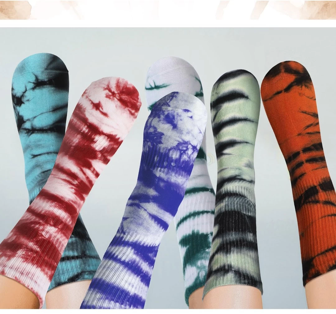 B2B wholesale tie-dye yoga socks