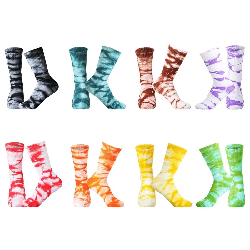 China China OEM Custom Tie-Dye Socken Großhandel Unisex Graffiti Design Hersteller