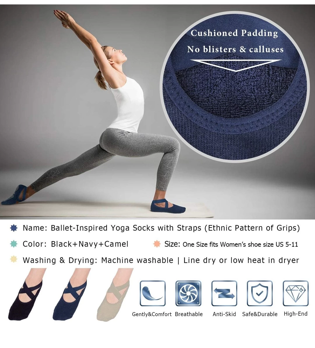 Anti-slip yoga socks manufacturer