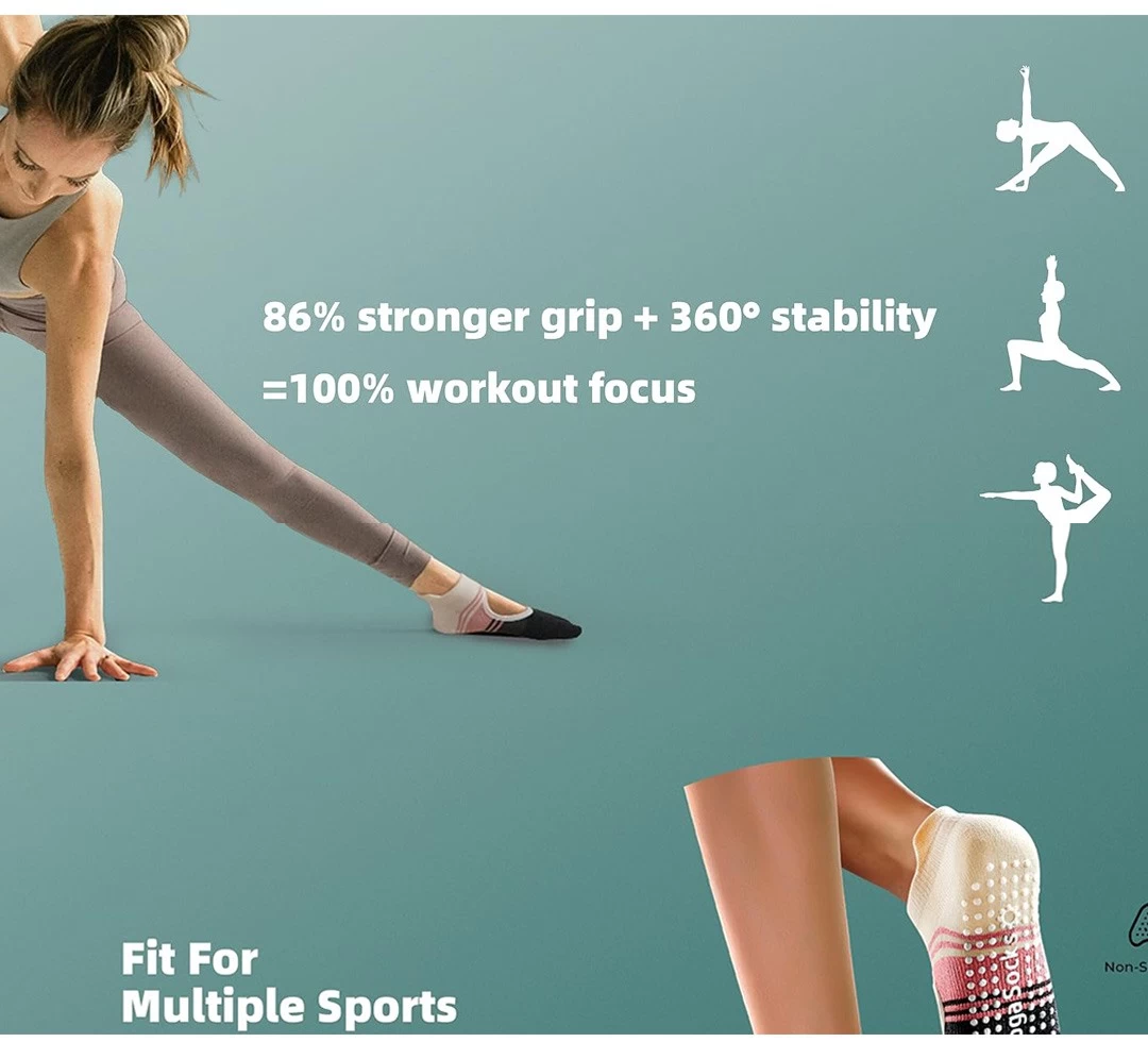 custom logo anti-slip Pilates socks manufacturer, 