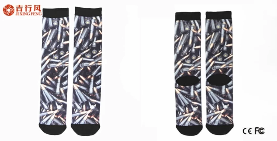 China 360° digital print socks factory
