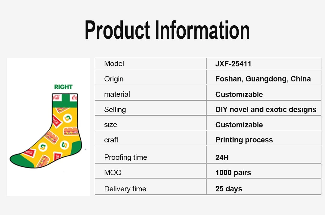 OEM digital print socks factory direct price