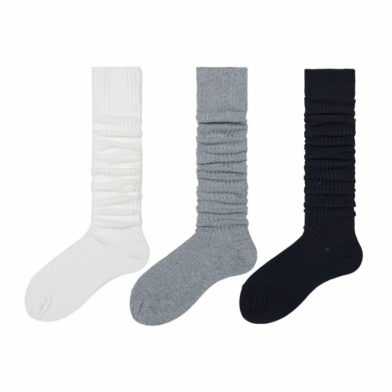 China Slouch Socks Women Fashion Cotton Socks Supplier - Retro Scrunch Short Sock - Soft Solid Ankle Socks manufacturer
