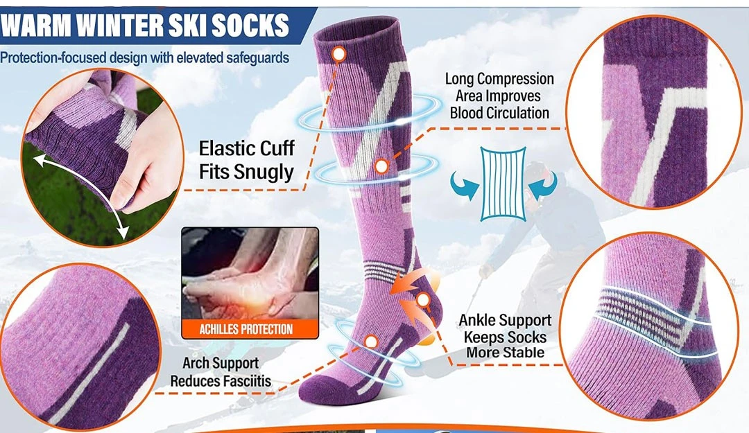 Direct price ski socks manufacturer China