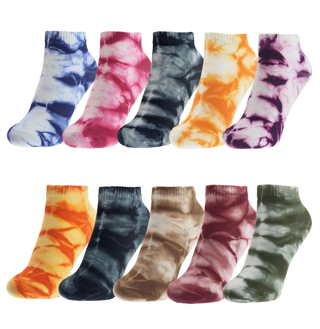 Low MOQ China tie-dye socks factory