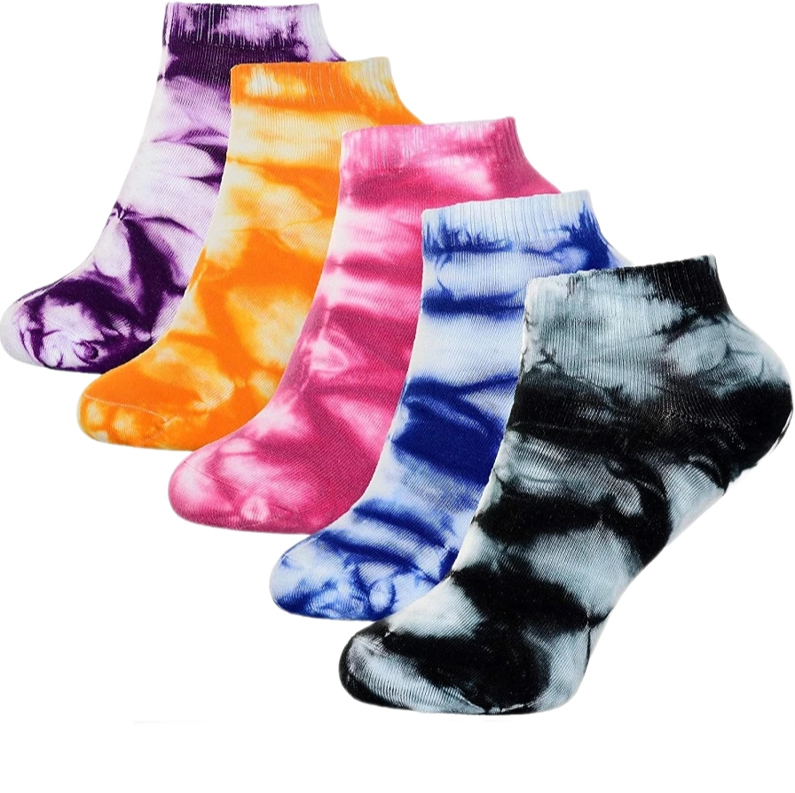 Low MOQ China tie-dye socks factory,