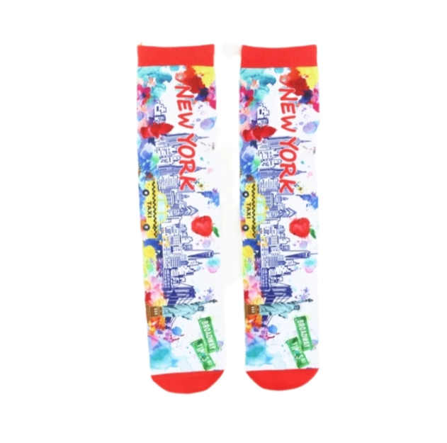  China 360° digital print socks factory