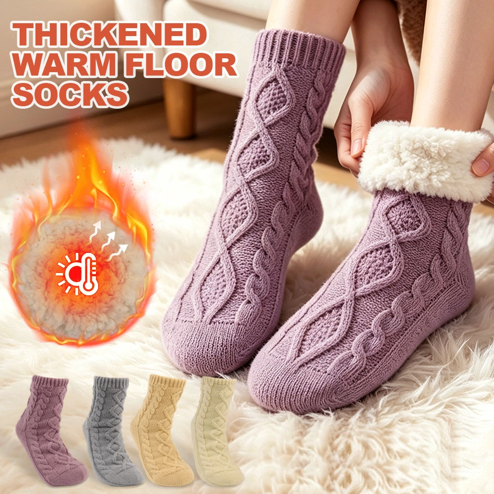 China Thickened Comfortable Mid-Calf Warm Floor Socks Warm Lamb Fleece Socks Winter Socks For Women manufacturer