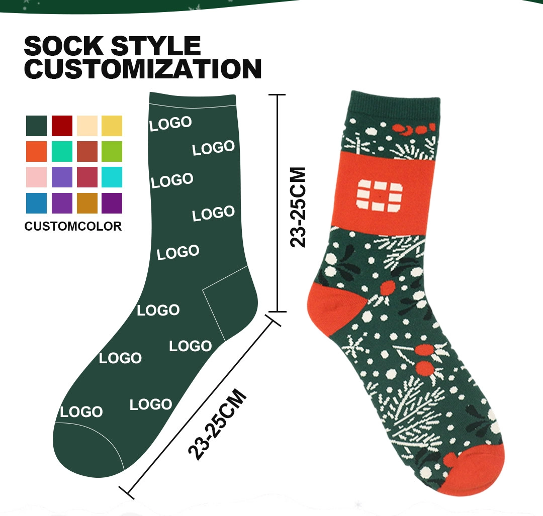Custom logo 360° print socks low MOQ