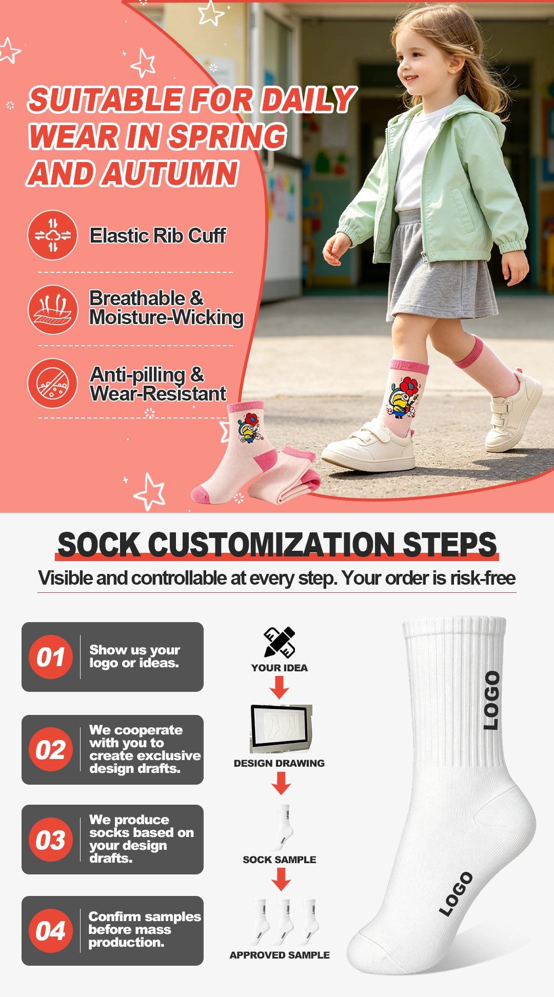 Wholesale price non-slip children socks China