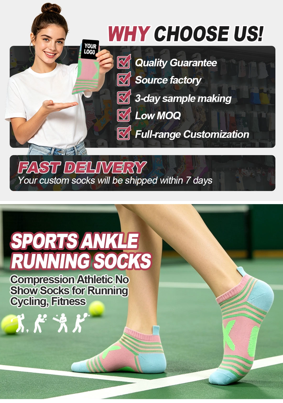 Best price professional running socks supplier
